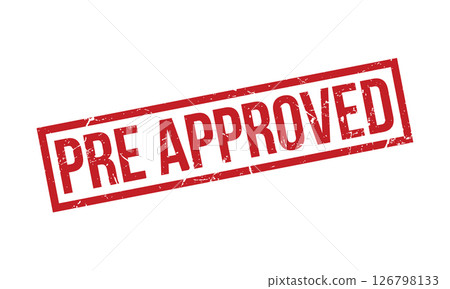 Pre Approved Rubber Stamp Seal Vector 126798133