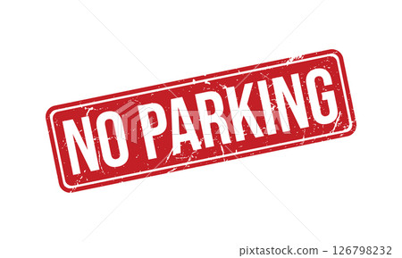 No Parking Rubber Stamp Seal Vector 126798232