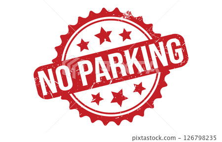No Parking Rubber Stamp Seal Vector 126798235
