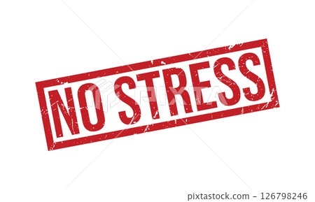 No Stress Rubber Stamp Seal Vector 126798246