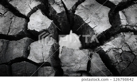 Illustration of cracks spreading on a wall 126798642