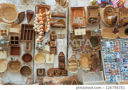 A cute display at a general store in a European city 126798781