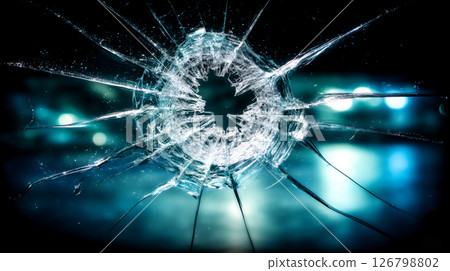 cracked glass illustration 126798802