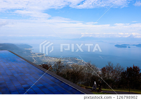 Lake Biwa viewed from the terrace Lake Biwa viewed from the terrace 126798902
