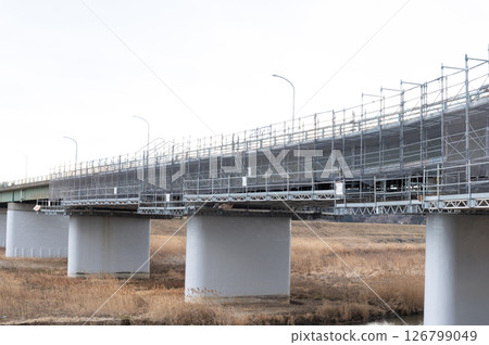 Bridge undergoing repair work 126799049
