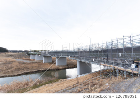 Bridge undergoing repair work Bridge undergoing repair work 126799051
