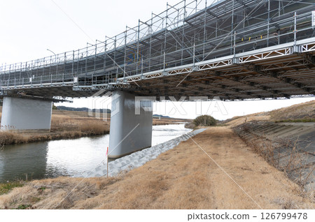 Bridge undergoing repair work 126799478