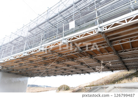 Bridge undergoing repair work 126799487