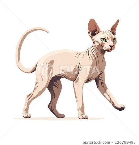 The Sphynx is an active and athletic cat breed. The Sphynx is an active and athletic cat breed. 126799495
