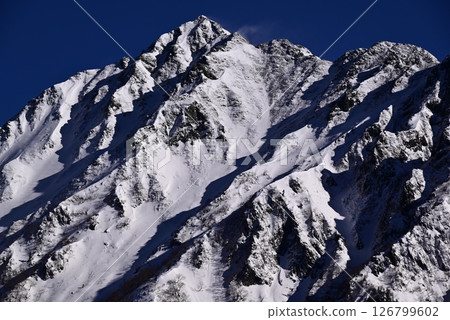 Nishihotakadake in a snowy landscape Nishihotakadake in a snowy landscape 126799602