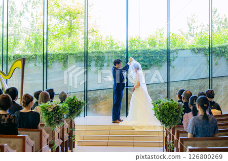 Raising the veil - wedding ceremony Raising the veil - wedding ceremony 126800269