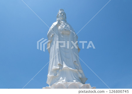 DANANG VIETNAM Lady Buddha statue at the Linh Ung Pagoda in Danang city in Vietnam 126800745