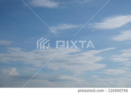 Blue sky clouds and clear with no clouds. The sky is very bright and the sun is shining 126800746