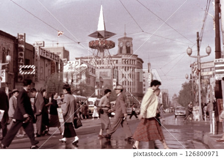 老照片：1956年，東京銀座4丁目 126800971