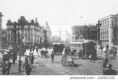 1923年東京日本橋的老照片 126801591