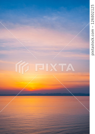 角田岬日落：佐渡島日落 126802125