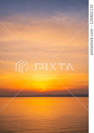 Sunset at Cape Kakuda: Sunset over Sado Island Sunset at Cape Kakuda: Sunset over Sado Island 126802132