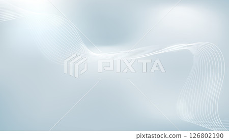 Abstract futuristic white background with soft line and shiny light. Vector illustration 126802190