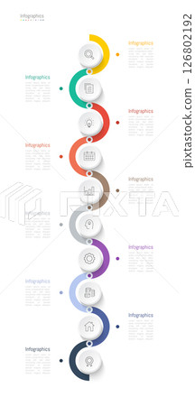 Infographic 10 options design elements for your business data. Vector Illustration. 126802192