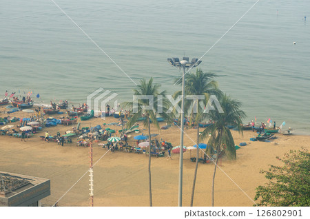 Morning market at Jomtien Beach in Pattaya Morning market at Jomtien Beach in Pattaya 126802901