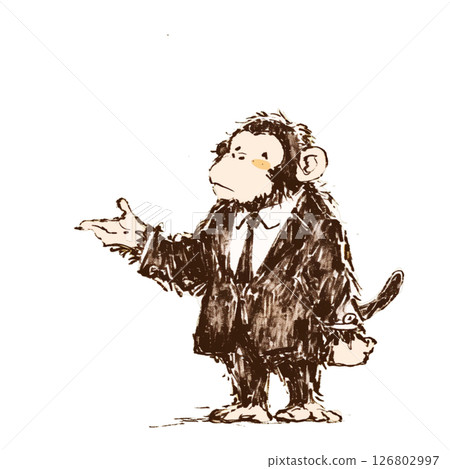 Monkey in a suit 126802997