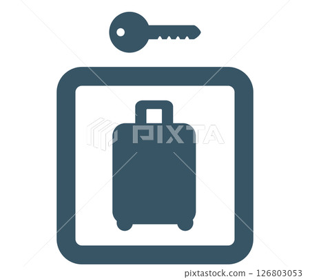 Coin locker mark Guide map symbol Coin locker mark Guide map symbol 126803053