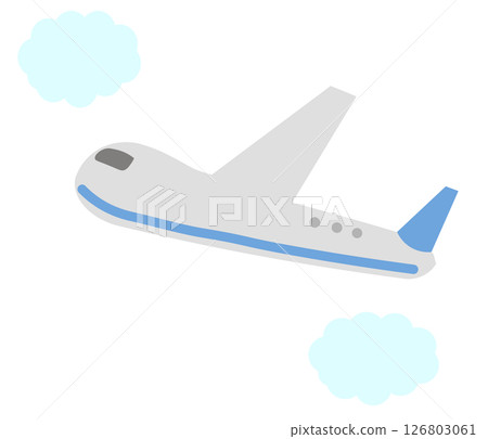 飛行的飛機插圖 126803061
