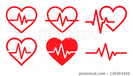 heart, icon, vector 126803088