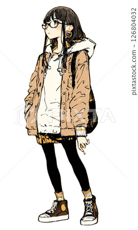 休閒時尚女孩 休閒時尚女孩 126804032