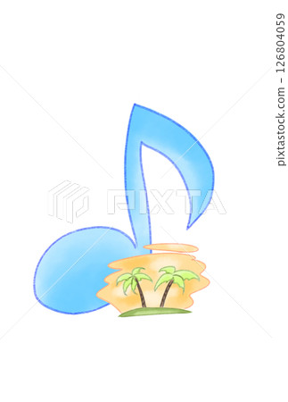 漂浮在音符上的熱帶島嶼 126804059