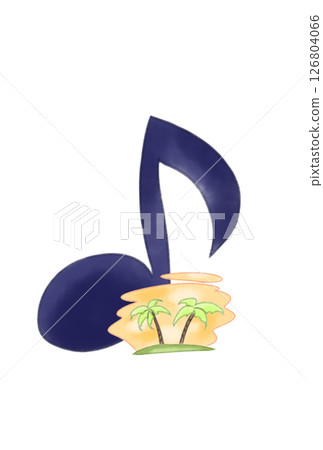 漂浮在音符上的熱帶島嶼 126804066