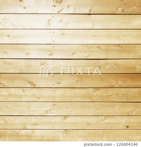 A square background image of light brown horizontal boards with grain A square background image of light brown horizontal boards with grain 126804146