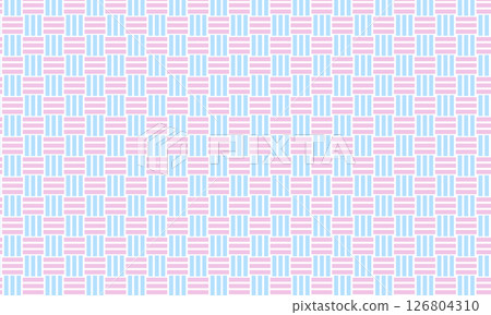 Pink and light blue two-tone tile pattern with three lines Pink and light blue two-tone tile pattern with three lines 126804310