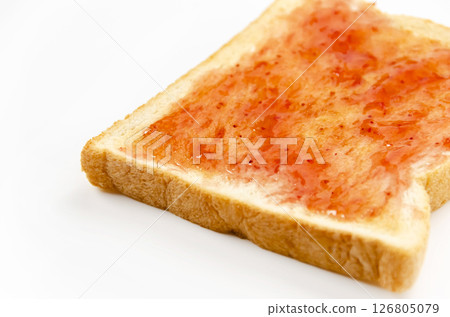 Strawberry jam toast 126805079
