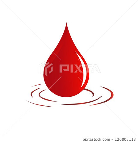 Blood drop design 126805118
