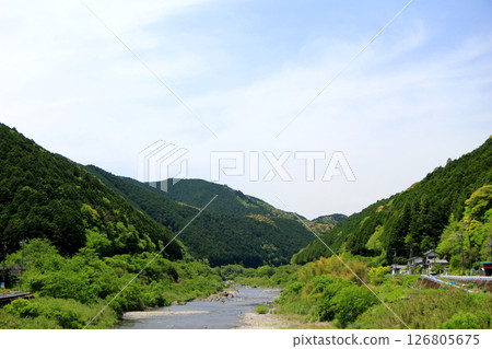 新鮮的綠色四萬十川 新鮮的綠色四萬十川 126805675