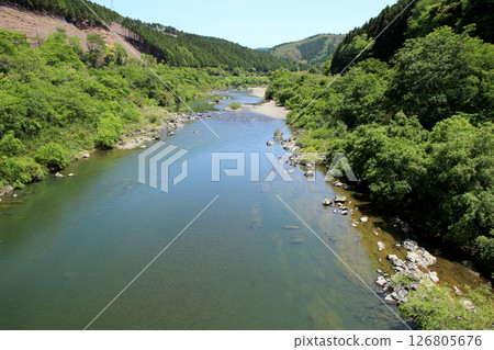The fresh green Shimanto River The fresh green Shimanto River 126805676