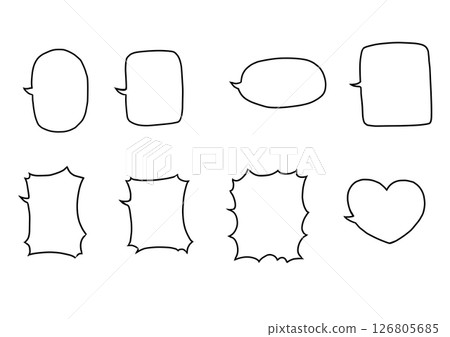 Monochrome speech bubble [set of 8] 126805685