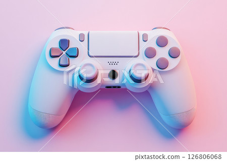 Game stick, Game controller on pink background. Game stick, Game controller on pink background. 126806068