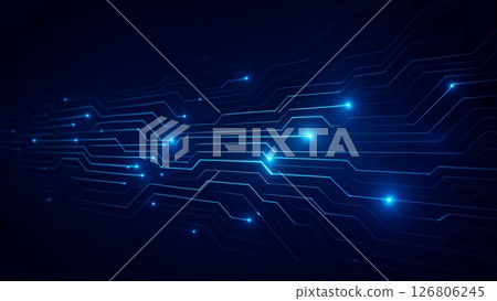 用流動的光繪製的電路構圖 126806245