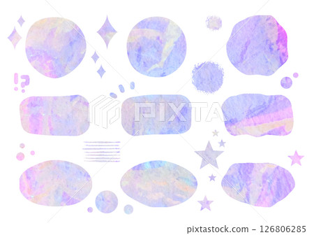 Fairytale color arrangement: watercolor style speech bubble set 126806285