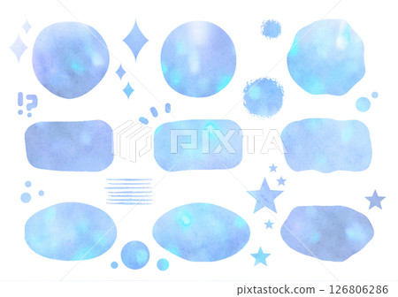 Fairytale color arrangement: watercolor style speech bubble set Fairytale color arrangement: watercolor style speech bubble set 126806286