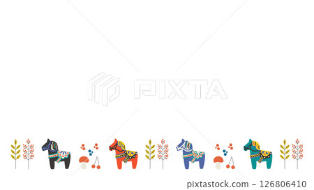 達拉納馬花卉背景框架向量圖 達拉納馬花卉背景框架向量圖 126806410