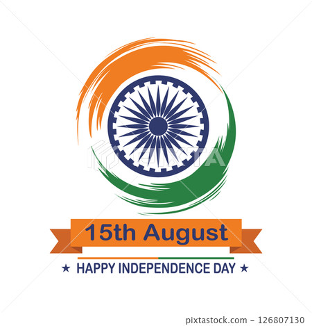India Independence Day Vector 126807130