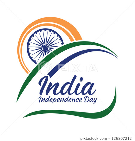 Independence Day India Celebration Vector 126807212