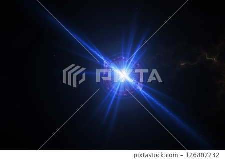 磁星(太空中的一顆中子星)影像,由人工智慧生成 磁星(太空中的一顆中子星)影像,由人工智慧生成 126807232