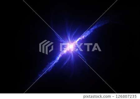 磁星（太空中的一顆中子星）影像，由人工智慧生成 126807235