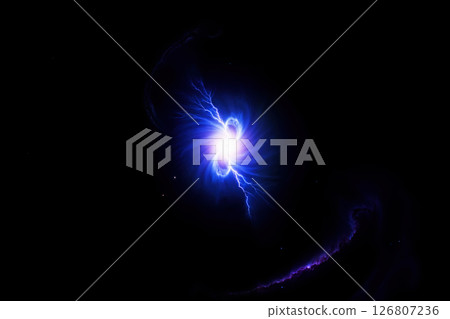 Image of a magnetar, a neutron star in space AI-generated image 126807236