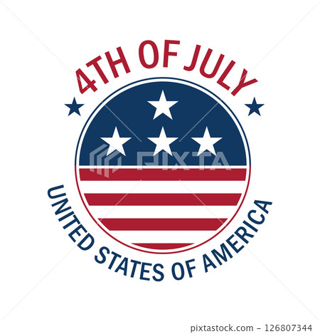 4th July Independence Day Vector Illustration 126807344