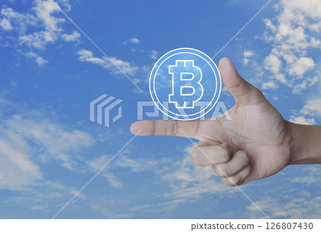 Choosing bitcoin concept Choosing bitcoin concept 126807430